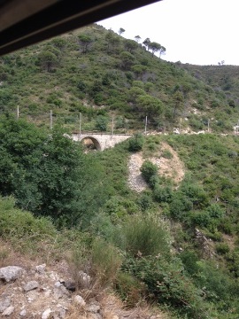 train from Genoa, thru the hills to Casella.